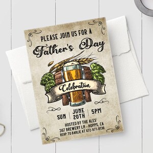 Editable Father #39 s Day Invitation Fathers Day Invite Etsy