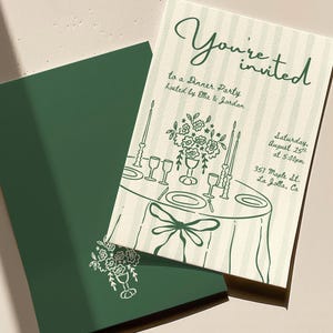 Dinner Party Invitation Template (Fully Customizable with Canva)