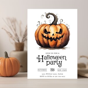 Halloween Party Invitation | Jack-o-Lantern Halloween Invite | Halloween Party Invite | Halloween Costume Party Invite | Halloween Birthday
