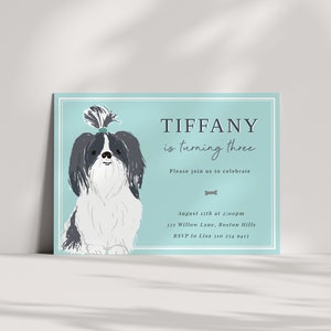 Dog Birthday Invitation Puppy Invitation for Dog Party Birthday Invitation Shih Tzu Digital Download Puppy Pawty Invite Editable Invitation