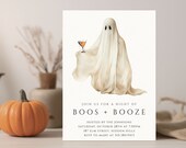 Halloween Invitation Template | Ghost Invitation for Adults | Modern Halloween Party Invite | Minimalist Halloween Invitation Digital Invite