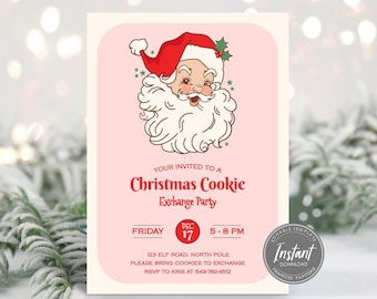 Cookie Exchange Party Invitation | Christmas Invitation Template | Editable Holiday Invite | Cookie Swap | Digital Download | Print or Text