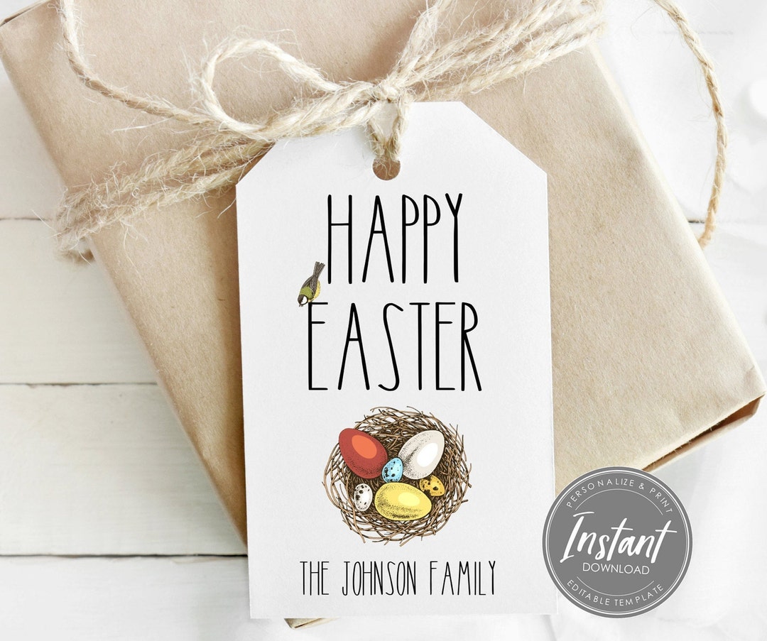 Easter Tag Template Easter Tag Template