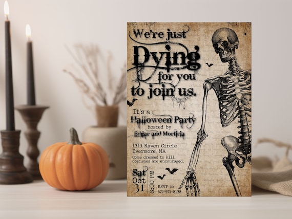Halloween Invitation Template | Halloween Party Invite | Skeleton Invitation for Adults | Vintage Halloween Invitation | Digital Text Invite - Etsy Halloween Invitation Template | Halloween Party Invite | Skeleton Invitation for Adults | Vintage Halloween Invitation | Digital Text Invite - Etsy