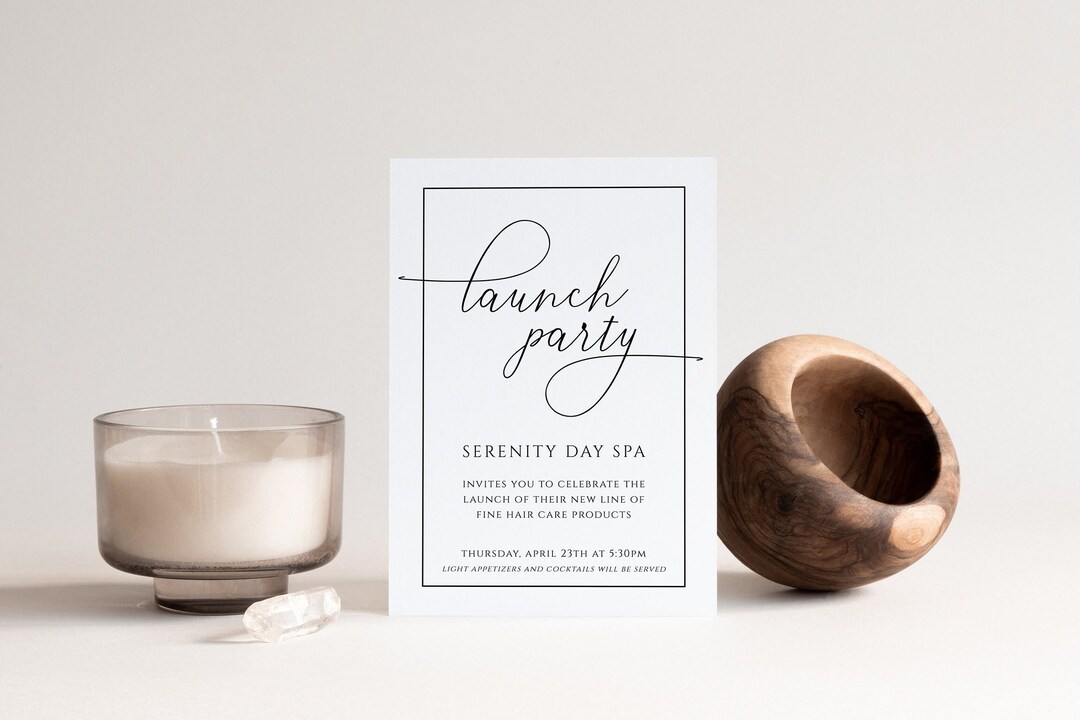 Launch Party Invitation Template Mixer Invite Small Business Marketing