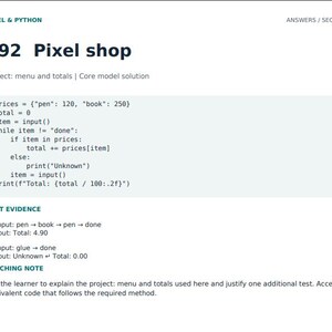 Cuaderno de ejercicios con 100 retos de programación en Python para KS3 y GCSE, hojas de trabajo editables y respuestas para el profesor. imagen 7