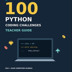 Cuaderno de ejercicios con 100 retos de programación en Python para KS3 y GCSE, hojas de trabajo editables y respuestas para el profesor. imagen 6