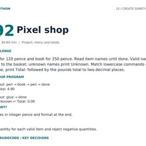Cuaderno de ejercicios con 100 retos de programación en Python para KS3 y GCSE, hojas de trabajo editables y respuestas para el profesor. imagen 5