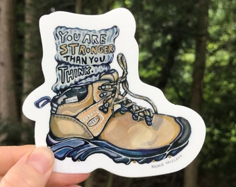 Hiking Boot Sticker - Waterproof