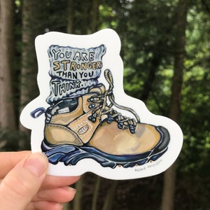 Hiking Boot Sticker - Waterproof