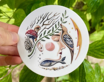 Nature Girl Sticker - Waterproof, Vinyl
