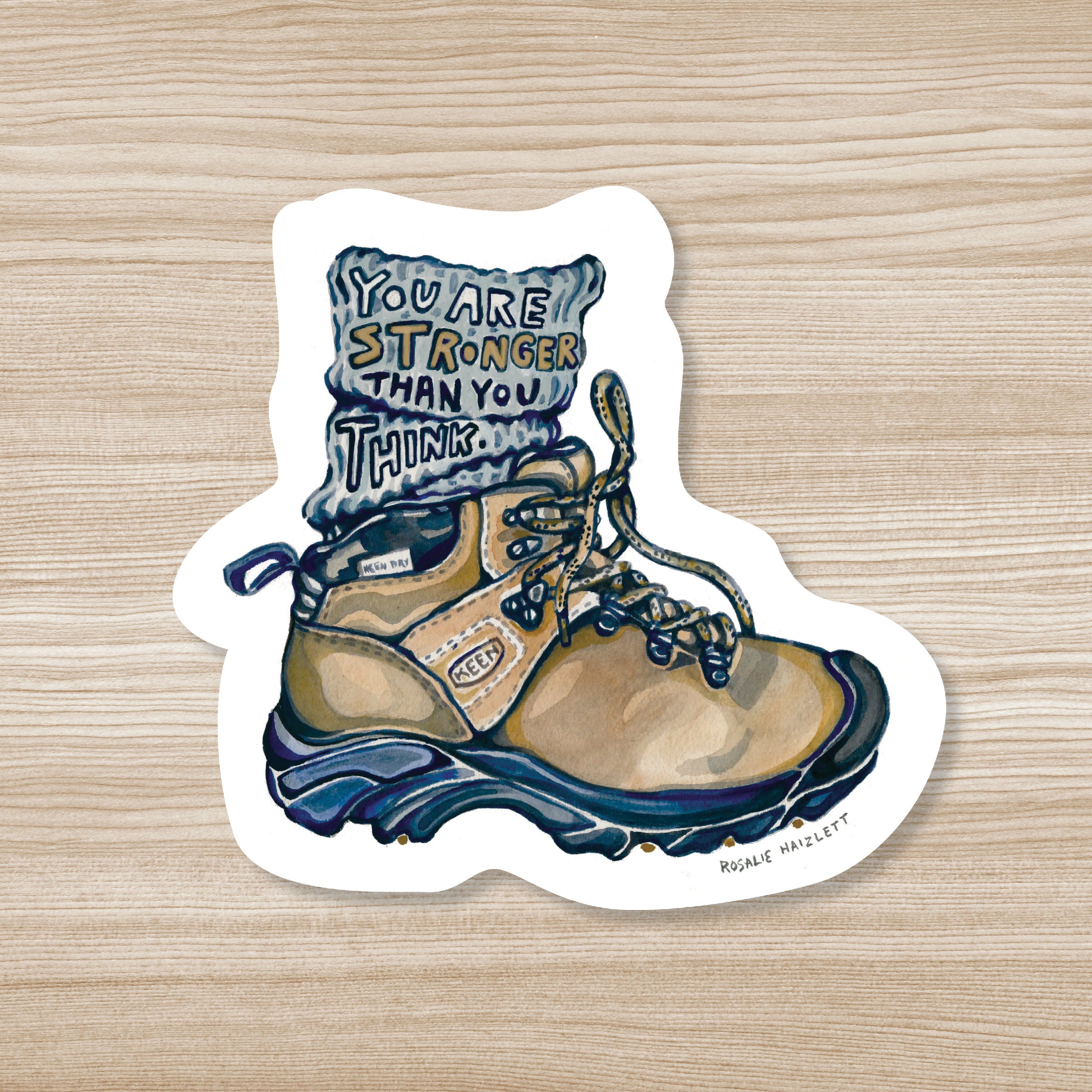Hiking Boot Sticker - Waterproof - Etsy