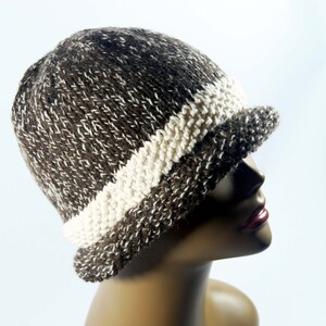 Hand Knit Tweed Cloche Hat