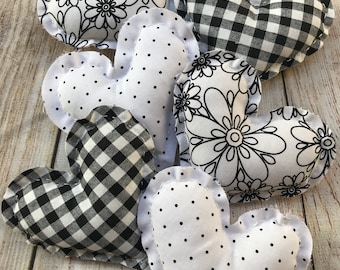 Handmade Fabric Hearts, Tiered Tray Hearts, Bowl Filler Hearts