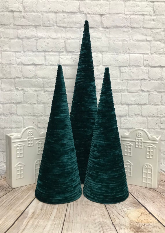Christmas Trees Paper Mache Cone Trees Mantle Christmas Etsy Canada