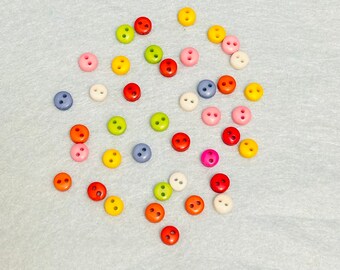 Small Plastic Buttons set of 40