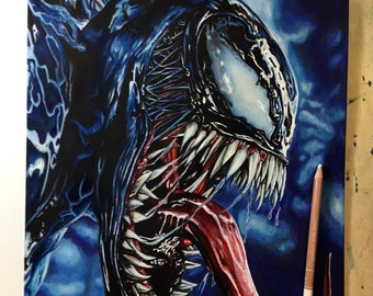 NEW Venom Blue Skyline Drawing