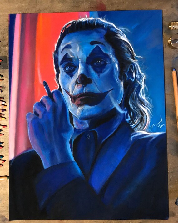 Joker 'the Calm Before the Storm' Canvas Print - Etsy
