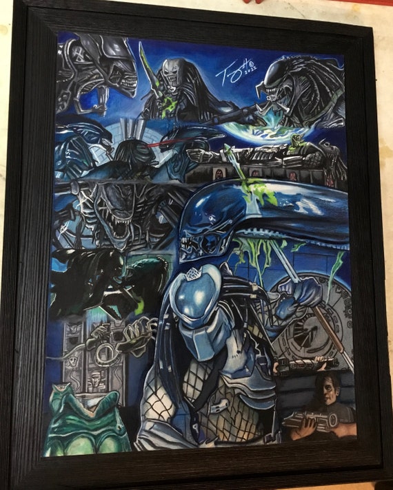 Predators Vs Aliens Drawing