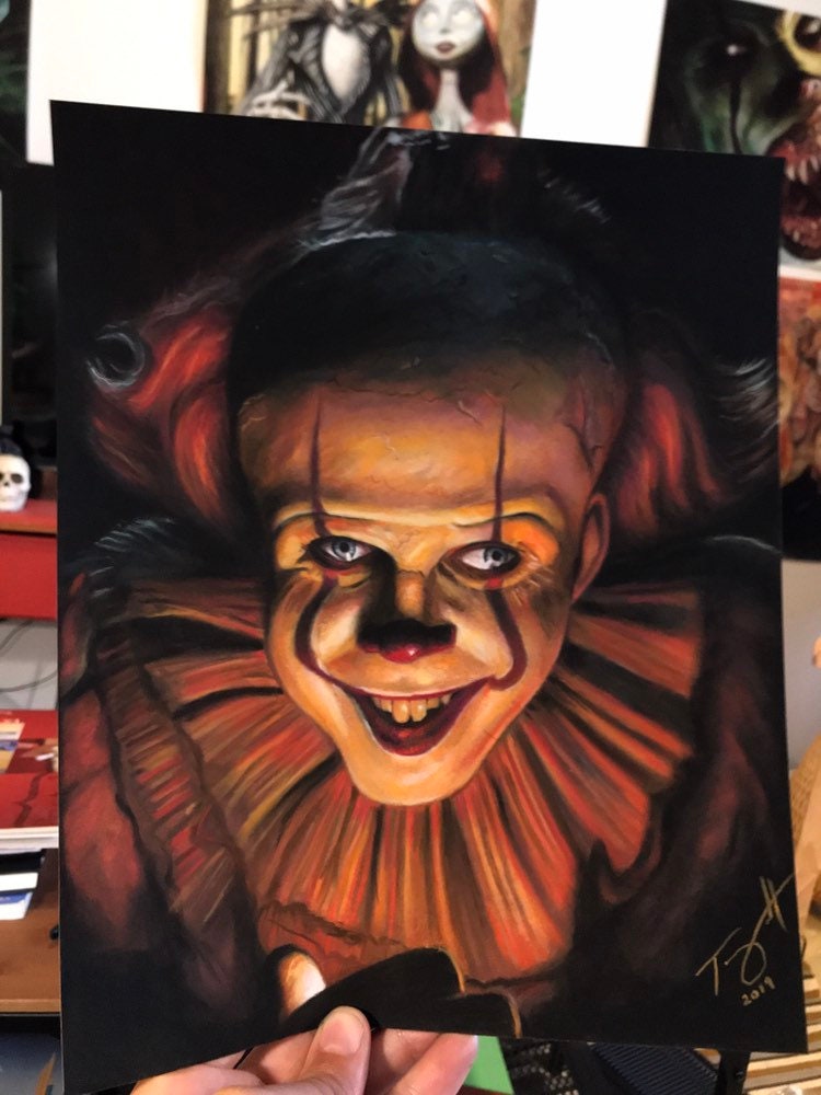 Pennywise, second drawing made with markers 🎈 : r/drawing