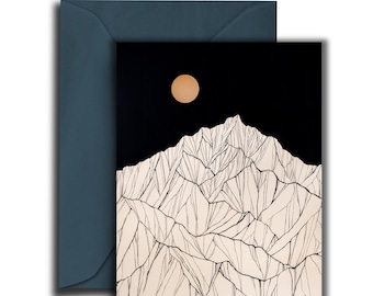 5 pack of greeting cards with Midnight Grandeur design A2 greeting cards Annie Brace Corso Graphics with envelopes Blank Inside