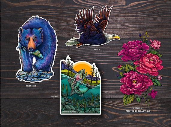 Alaska Watercolor Vinyl Sticker - 5" Waterproof Decal For Cars & Laptops