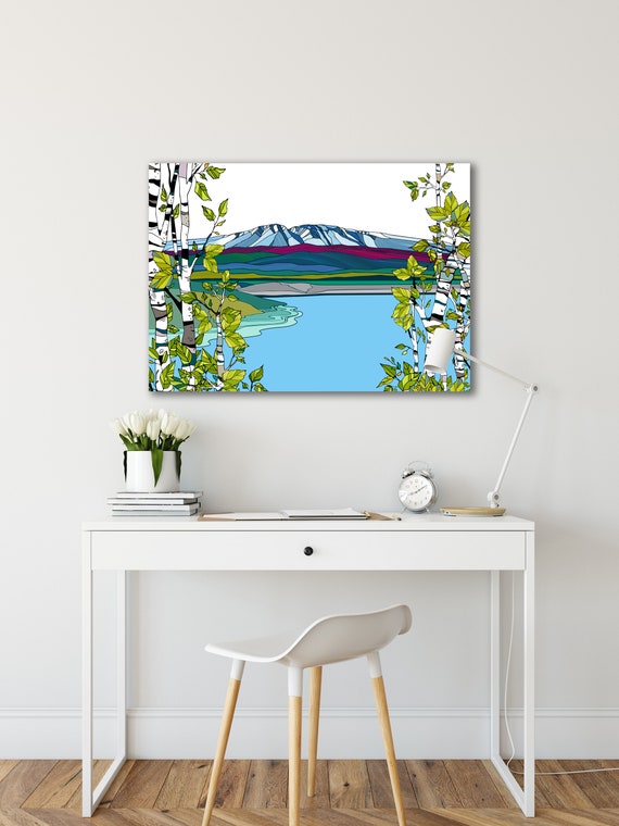 Metal Art Print Metal Wall Art Birch Tree Art Paper Birch Etsy