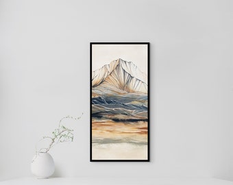 Canvas Art Print Majesty Colorful wall artwork Mountain Mountains acrylic paint Design vibrant color Alaskan  Annie Brace Corso Graphics
