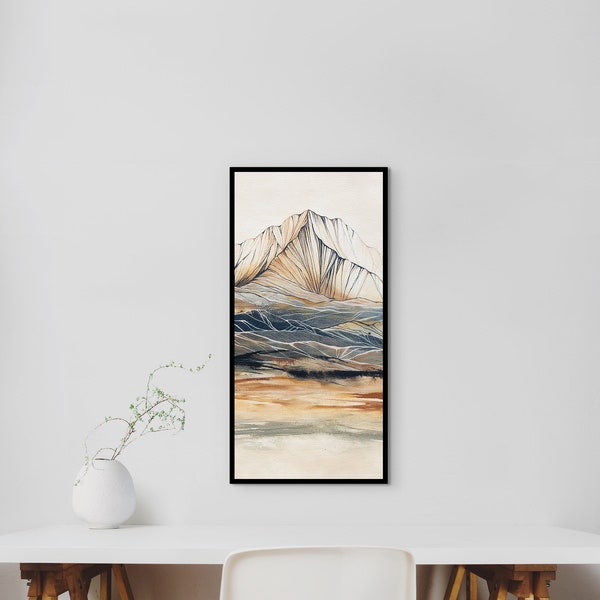 Canvas Art Print Home Colorful wall artwork Mountain Mountains acrylic paint Design vibrant color Alaskan Artist Annie Brace Corso Graphics