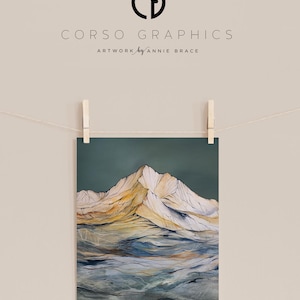 Home Art  Blue Alaska art mountains alaskan corso graphics mountain art alaska mud room artwork  artwork housewarming annie brace
