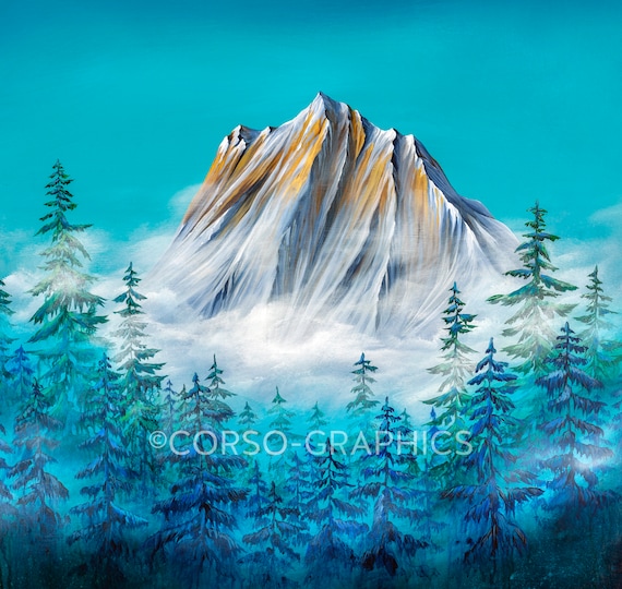 Canvas Art Print Fresh Air Colorful Wall Artwork Blue Digital