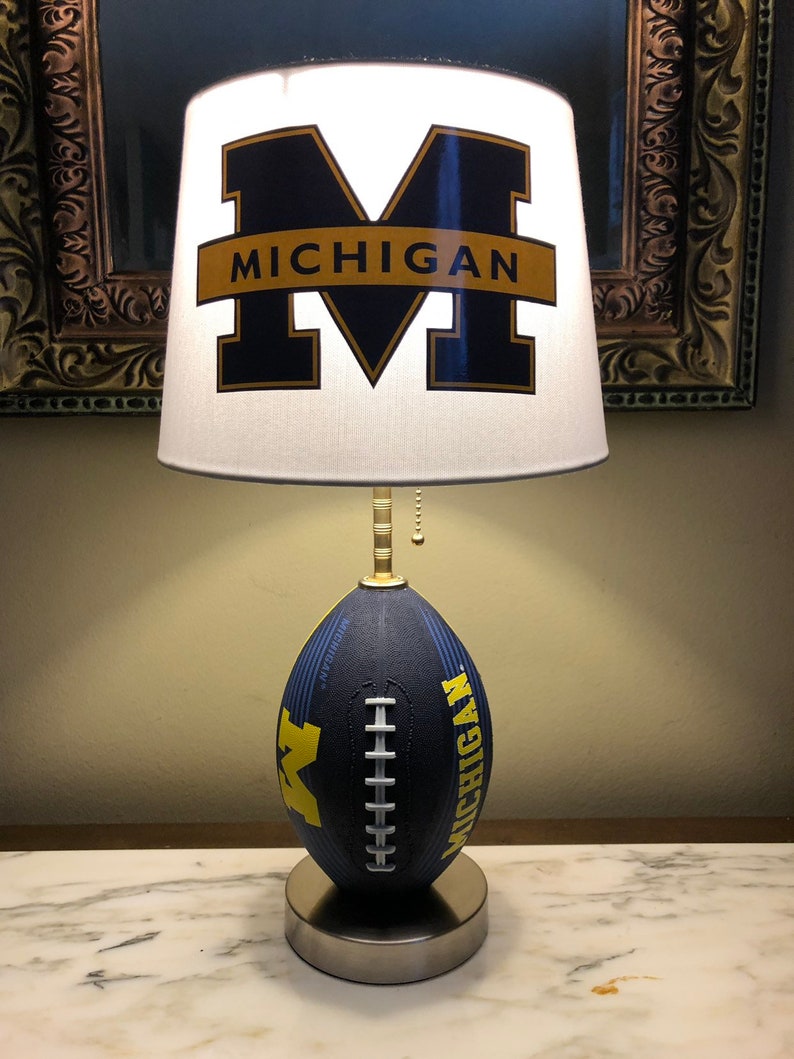 Michigan wolverines football lamp