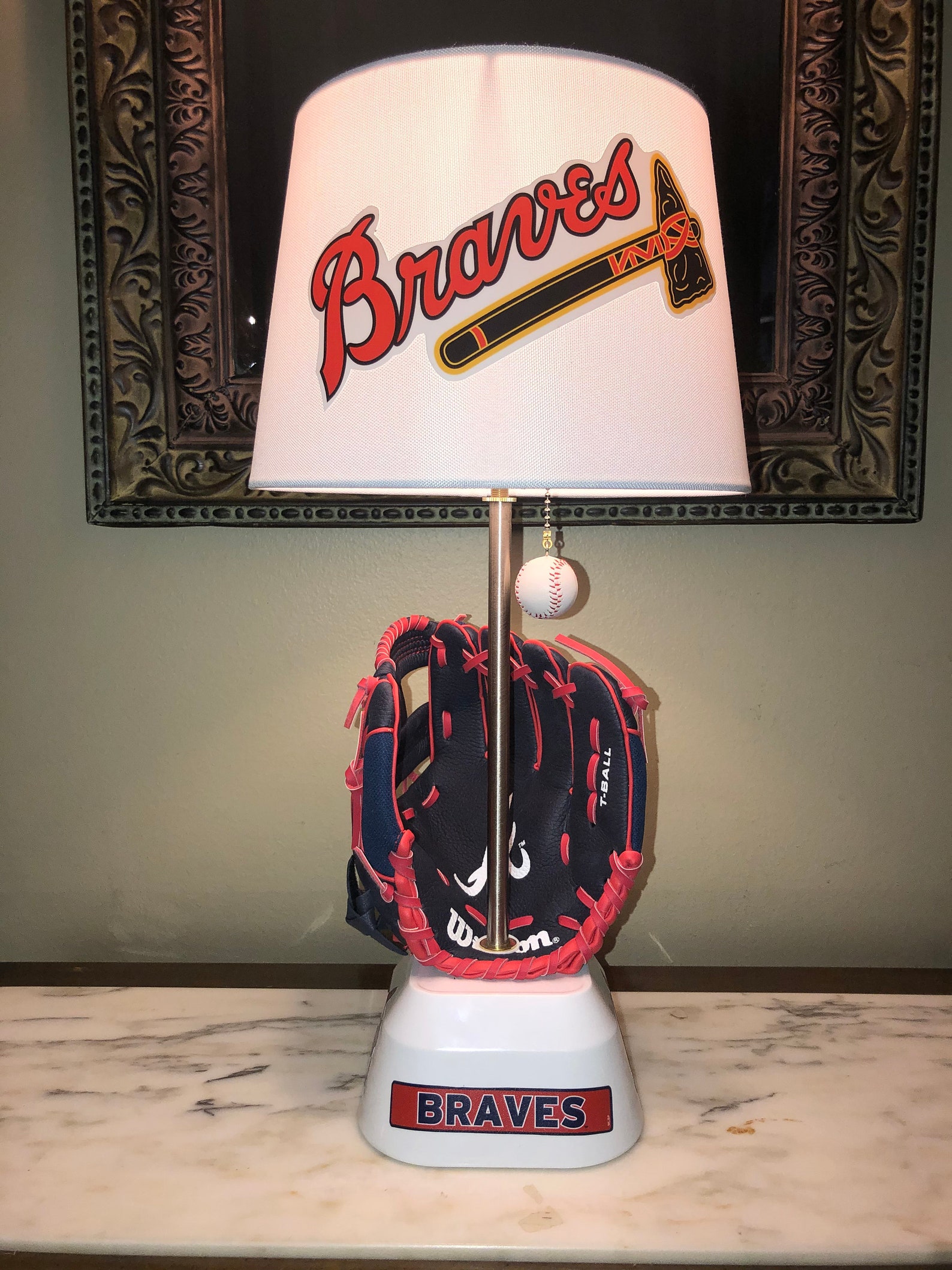 Atlanta Braves baseball glove Lamp. Etsy