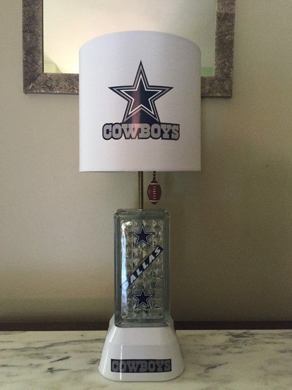 Dallas Cowboys Electric Glassblock Night Light Lamp With Blue Image 0