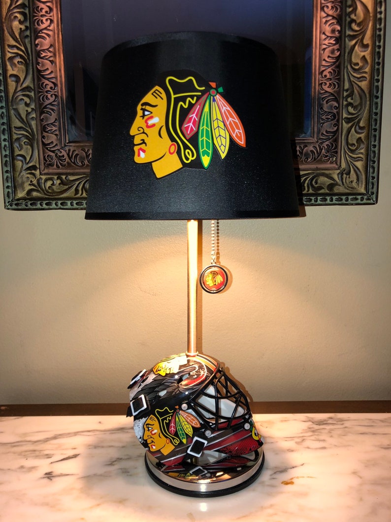 Chicago Blackhawks Mini Goalie Mask Lamp Nhl Sports Team