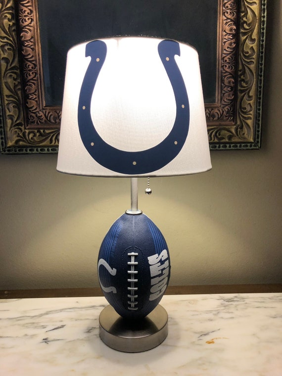 Indianapolis colts football lamp. Nfl sports team. Made by Etsy