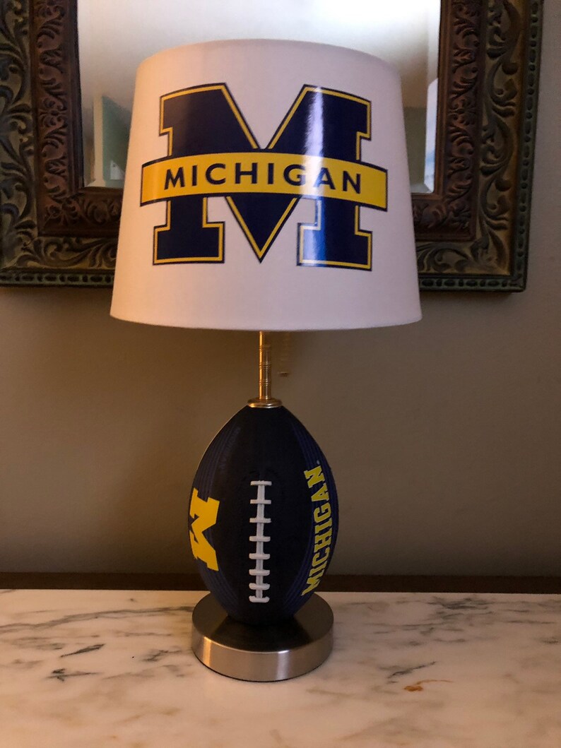 Michigan wolverines football lamp