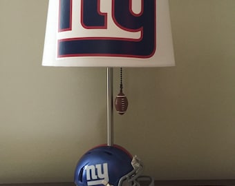 New York Giants mini football helmet lamp. Nfl sports team.