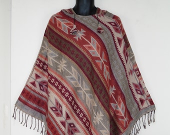 western poncho hoodie