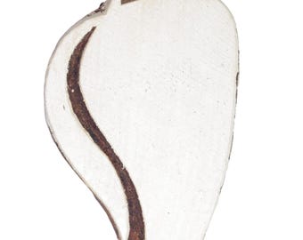 Bloque de impresión de madera de caracola, sello indio de comercio justo