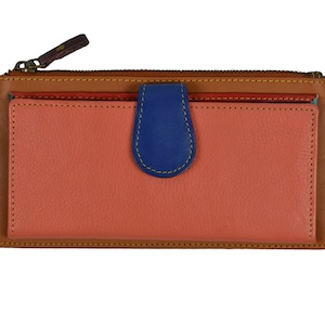 Handgemachte Echtleder Patchwork Geldbörse mit Riemen Made in India Ibiza Boho Style Fair Trade Boho