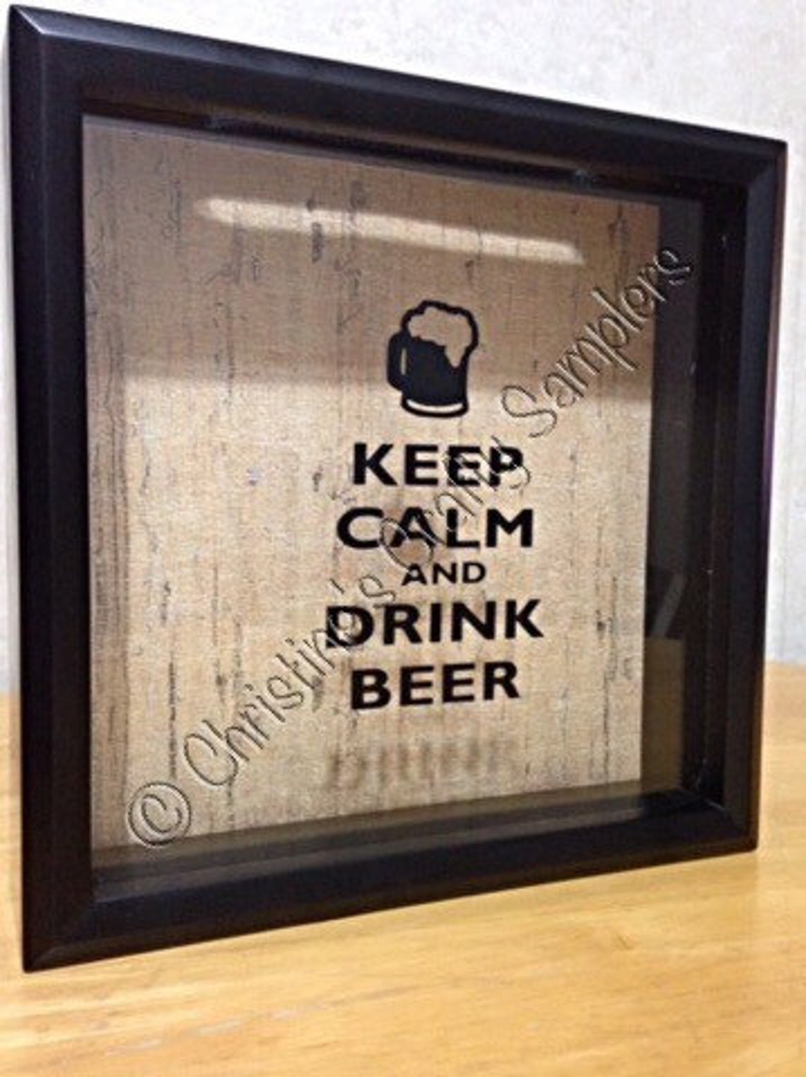 Keep Calm and Drink Beer Shadow Box Etsy