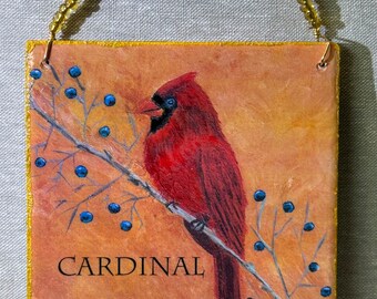 Cardinal w/ Blueberries