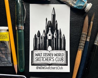 Walt Disney World Sketcher's Club Sticker Design B