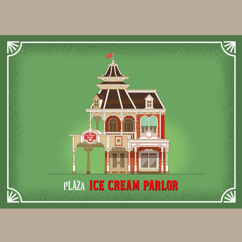 Main Street Plaza Ice Cream Parlor Large Print