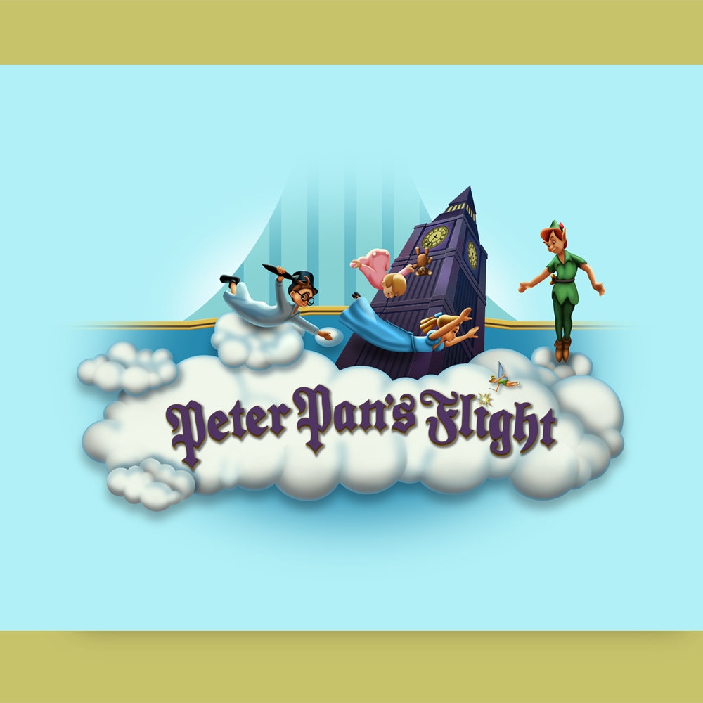Walt Disney World Signage Digital Art Print: Peter Pan's Flight - Etsy