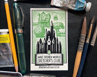 Walt Disney World Sketcher's Club Sticker Design A
