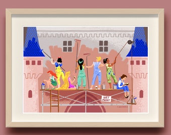 Cinderella's Royal Paint Crew Print