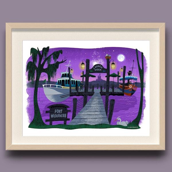 Fort Wilderness Marina Magical Evening Print