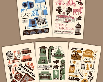 Bay Lake Area Resorts Series- All 5 Prints